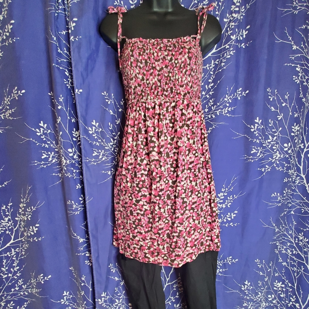 Motherhood Maternity Pink Floral Smocked Top